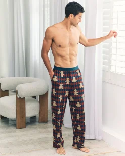 Argyle Bear Print Long Pyjama Bottoms