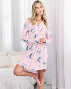 Astral Hearts Print Nightshirt