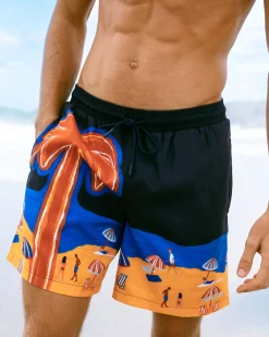 Beach Print Swim Shorts