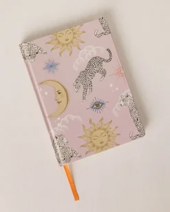 Celestial Leopard Print Hardback Lined Notebook