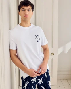 Chef Stripe Print Crew Long Pyjama Set