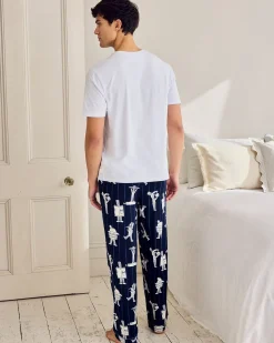 Chef Stripe Print Crew Long Pyjama Set