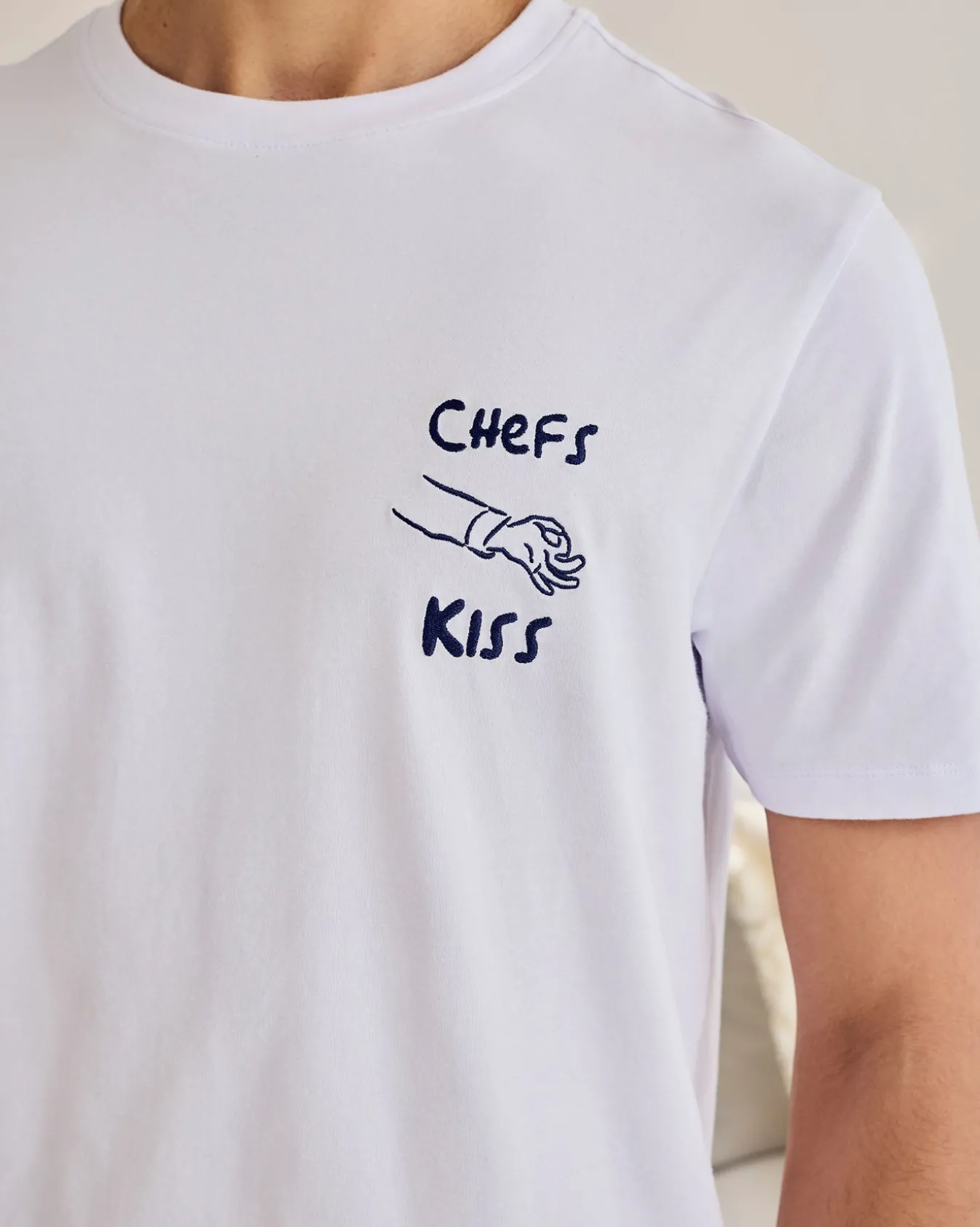 Chef Stripe Print Crew Long Pyjama Set