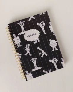 Chef Stripe Print Hardback Spiral Lined Recipe Journal