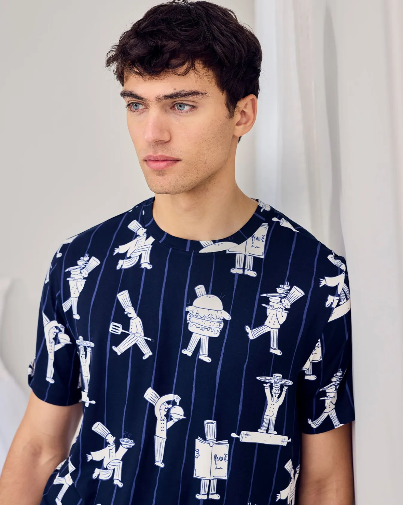 Chef Stripe Print Short Pyjama Set