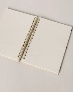 Cherry Stripe Print Hardback Spiral Lined Notebook