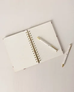 Cherry Stripe Print Two Pack Boxed Pen Set