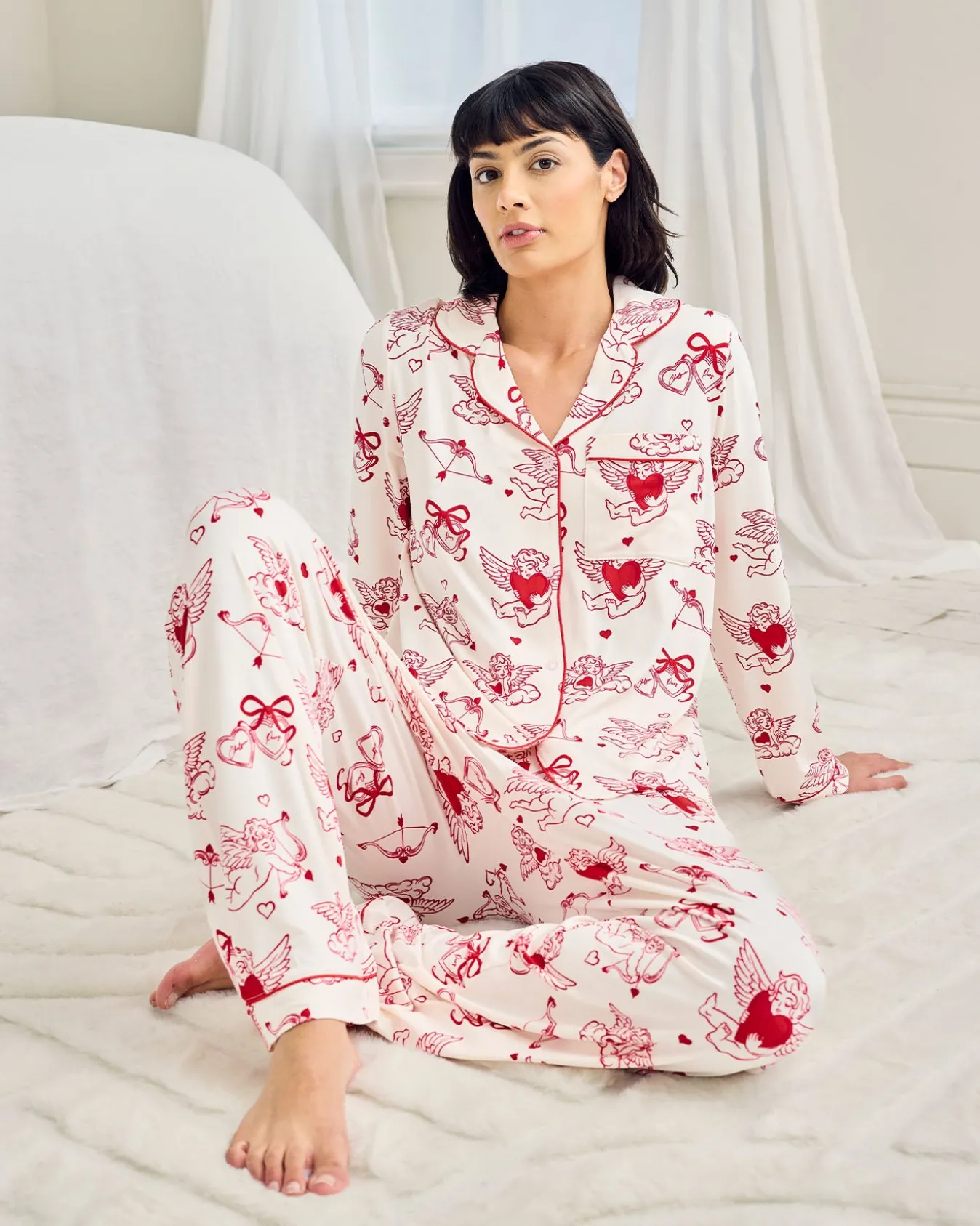 Cherub Print Long Pyjama Set