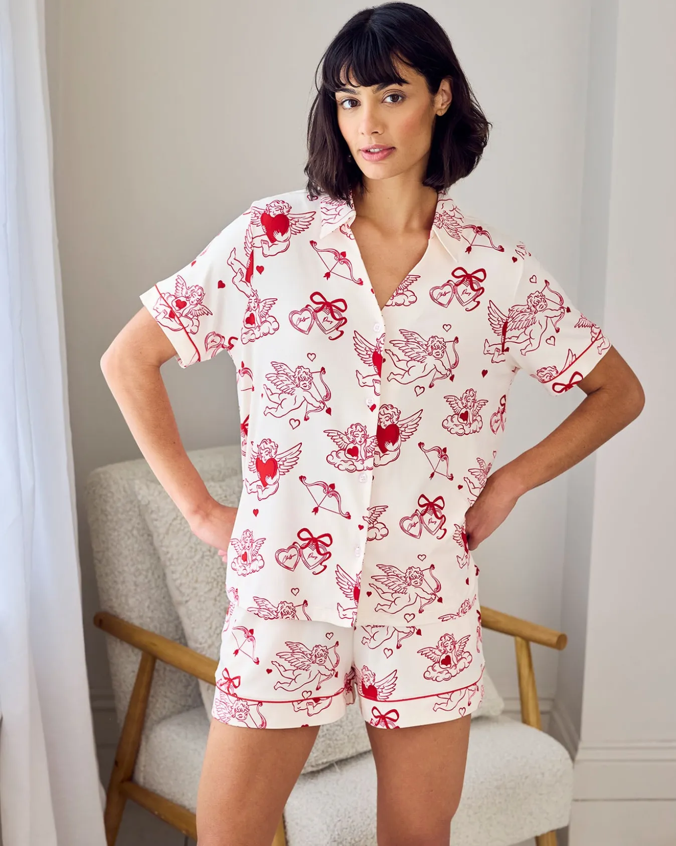 Cherub Print Short Pyjama Set