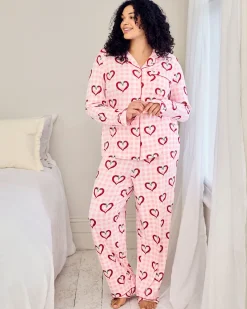 Chilli Heart Print Long Pyjama Set