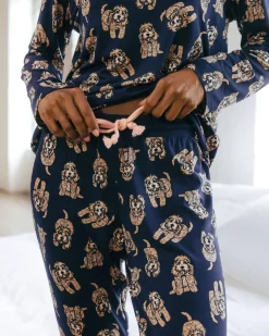 Cockapoo Print Long Pajama Set