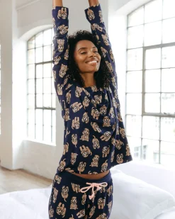 Cockapoo Print Long Pajama Set