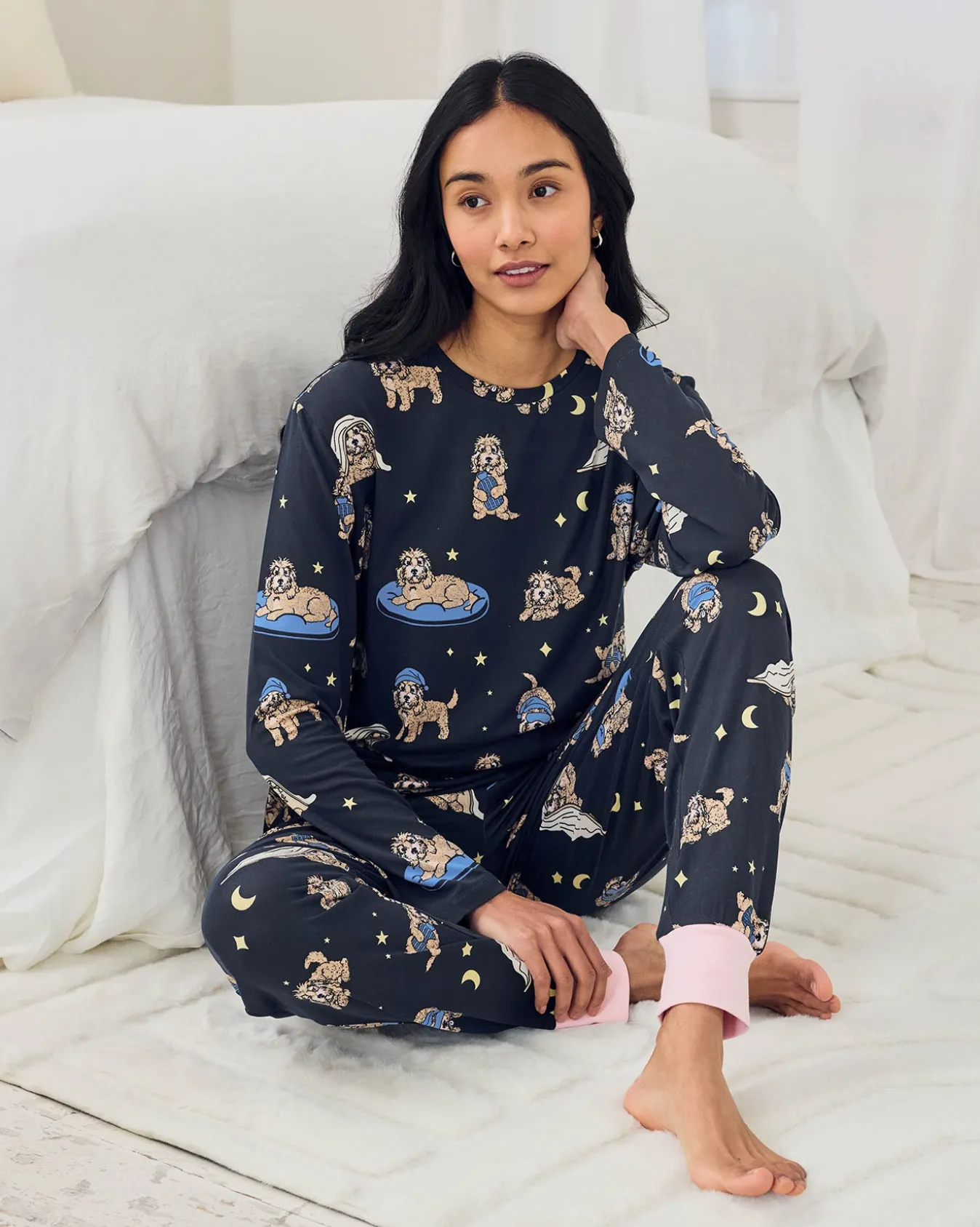 Cockapoo Snooze Print Long Pyjama Set