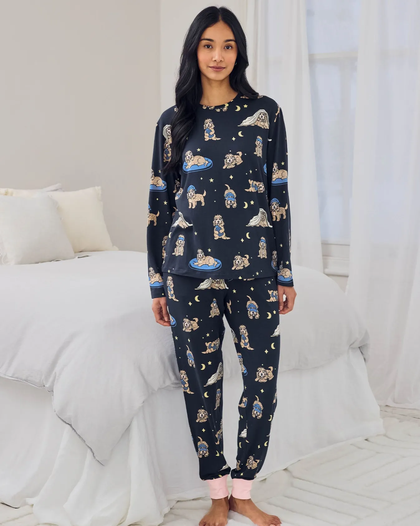 Cockapoo Snooze Print Long Pyjama Set