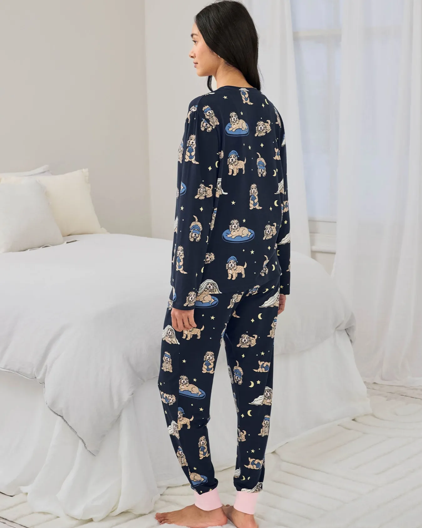 Cockapoo Snooze Print Long Pyjama Set