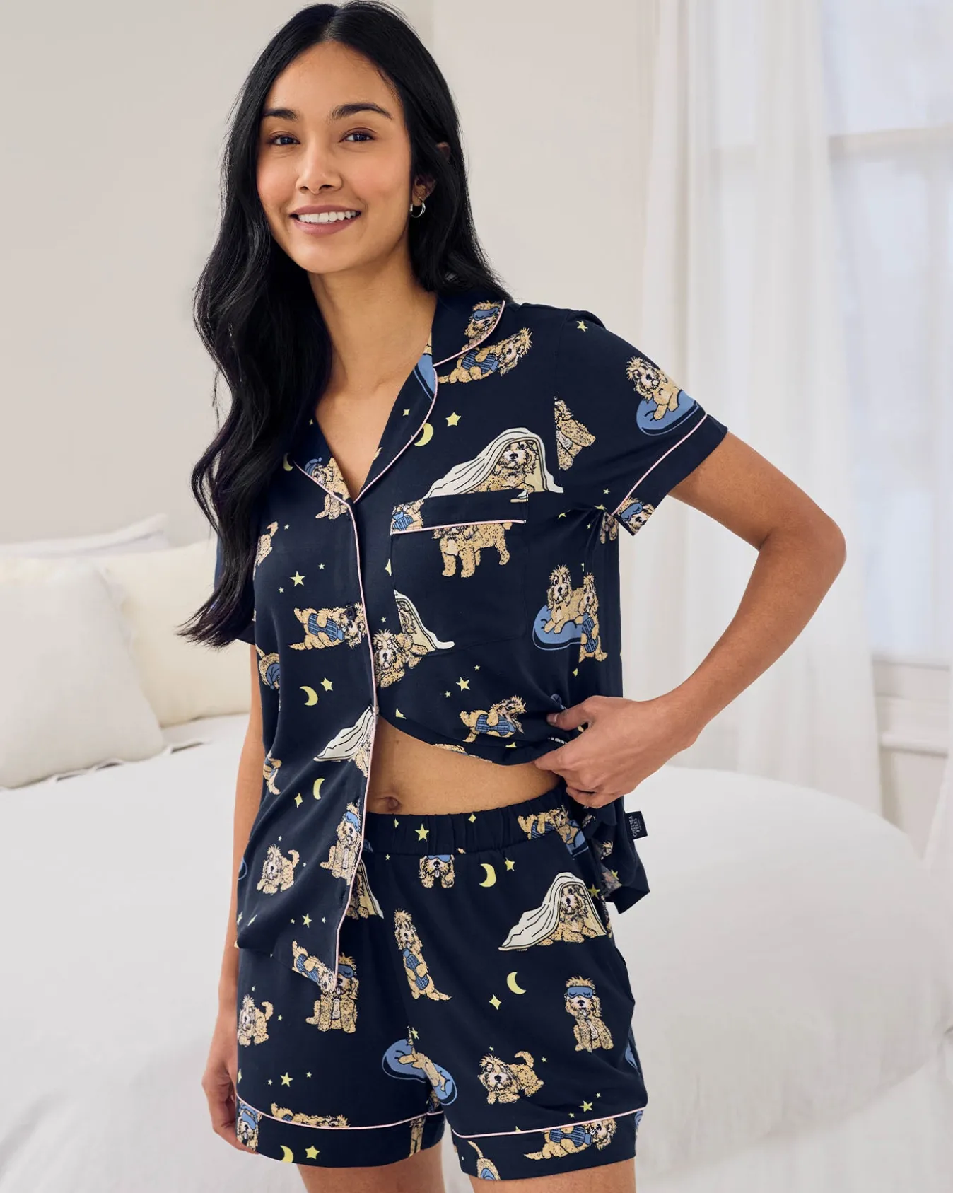 Cockapoo Snooze Print Short Pyjama Set