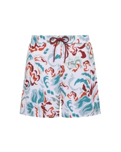 Coral Mirage Print Swim Shorts
