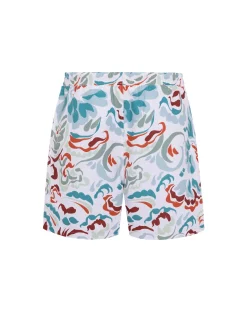 Coral Mirage Print Swim Shorts