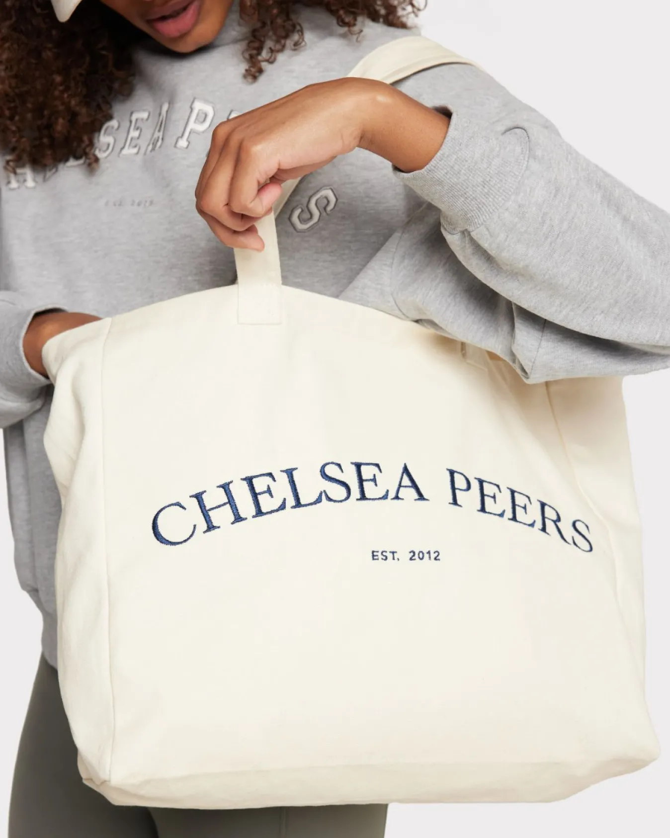 Cotton Embroidered Logo Tote Bag