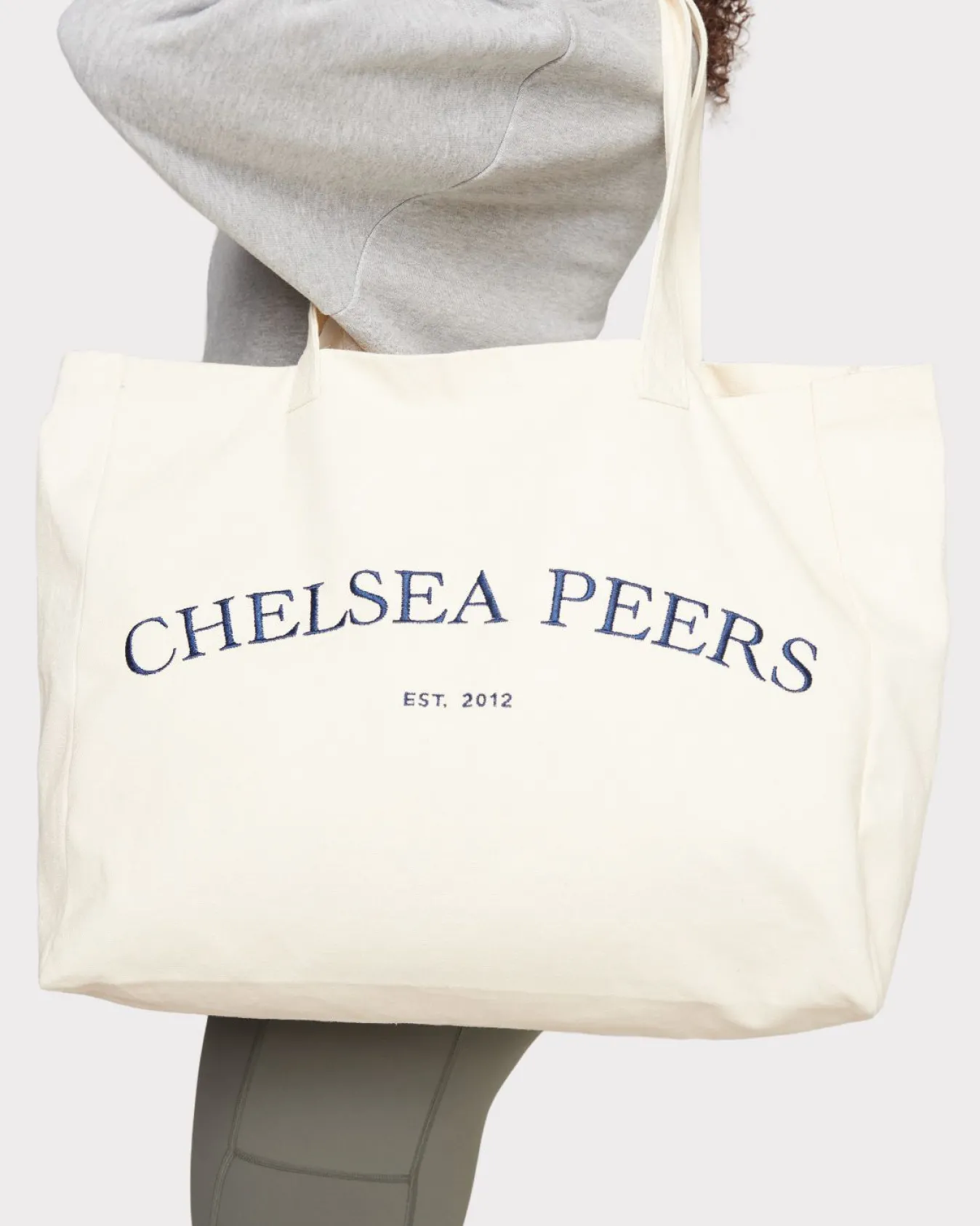 Cotton Embroidered Logo Tote Bag