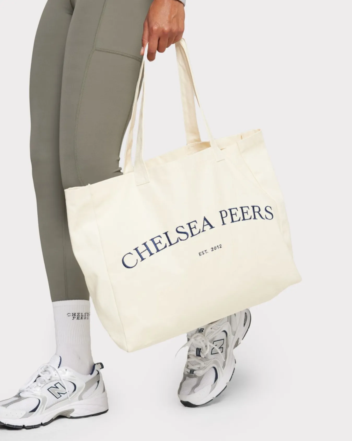 Cotton Embroidered Logo Tote Bag