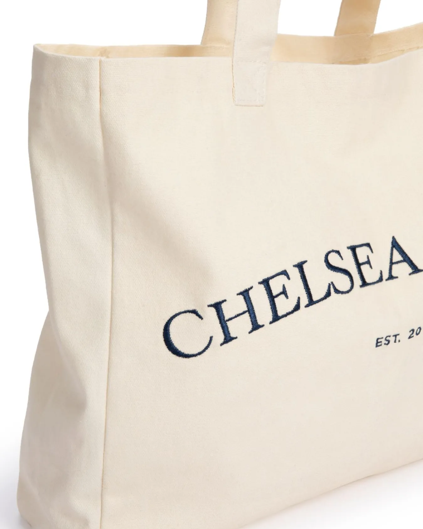 Cotton Embroidered Logo Tote Bag