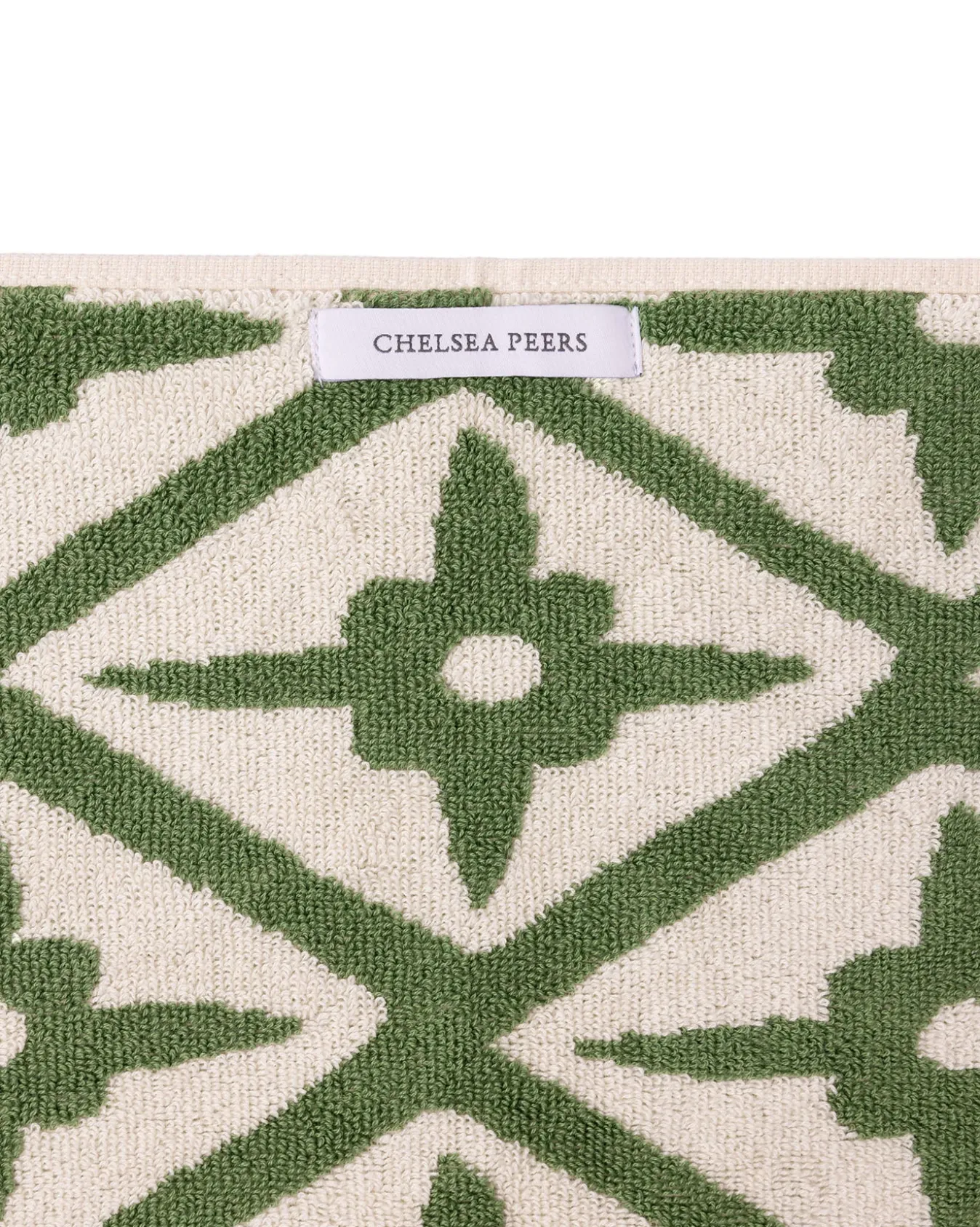Cotton Geometric Garden Print Towel