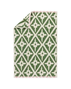 Cotton Geometric Garden Print Towel
