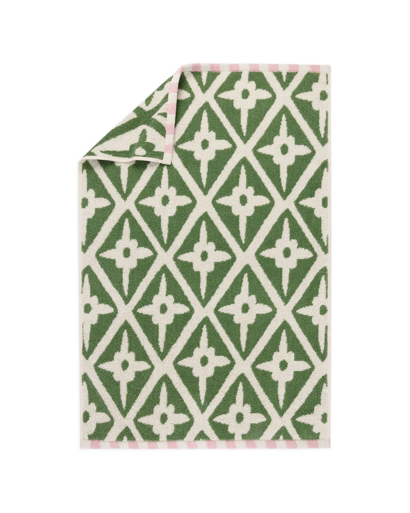 Cotton Geometric Garden Print Towel