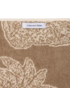 Cotton Midnight Leopard Print Towel - Taupe