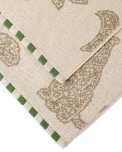 Cotton Midnight Leopard Print Towel - Taupe