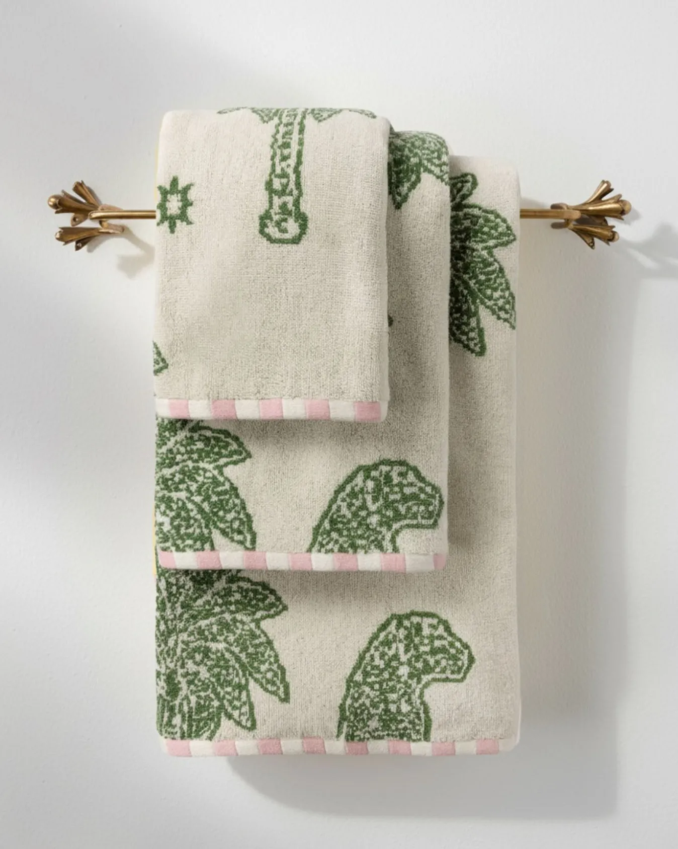 Cotton Midnight Leopard Print Towel - Green
