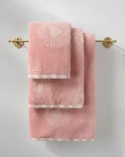 Cotton Radiant Hearts Print Towel