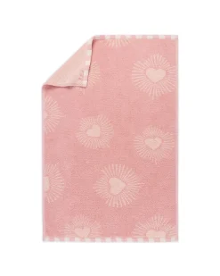 Cotton Radiant Hearts Print Towel