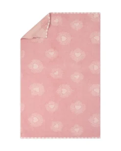 Cotton Radiant Hearts Print Towel