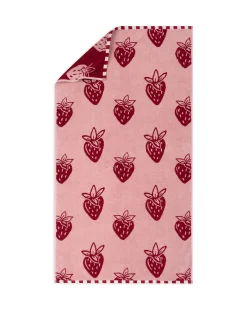 Cotton Strawberry Fields Print Towel