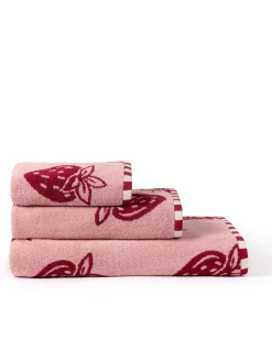 Cotton Strawberry Fields Print Towel