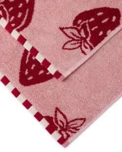 Cotton Strawberry Fields Print Towel