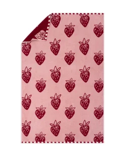 Cotton Strawberry Fields Print Towel