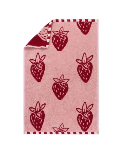 Cotton Strawberry Fields Print Towel