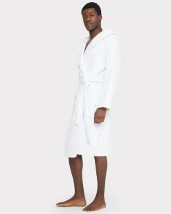 Cotton Towelling Dressing Gown - White