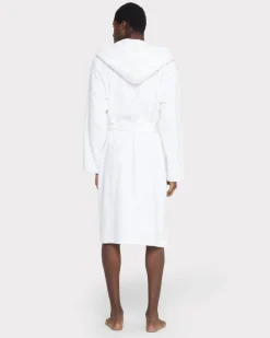 Cotton Towelling Dressing Gown - White