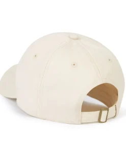 Cotton Twill Embroidered Logo Baseball Cap - Cream