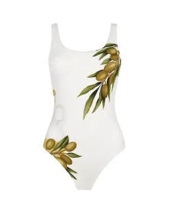 Crinkle Olive Oil Swimsuit