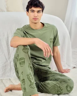 Daily Grind Print Long Pyjama Set