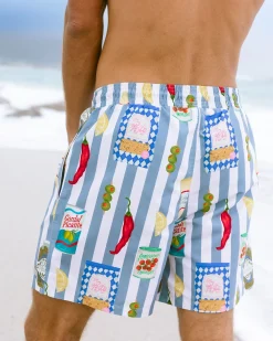 Deli Stripe Print Swim Shorts