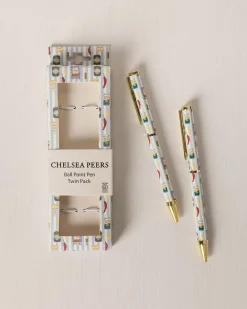 Deli Stripe Print Two Pack Boxed Pen Set