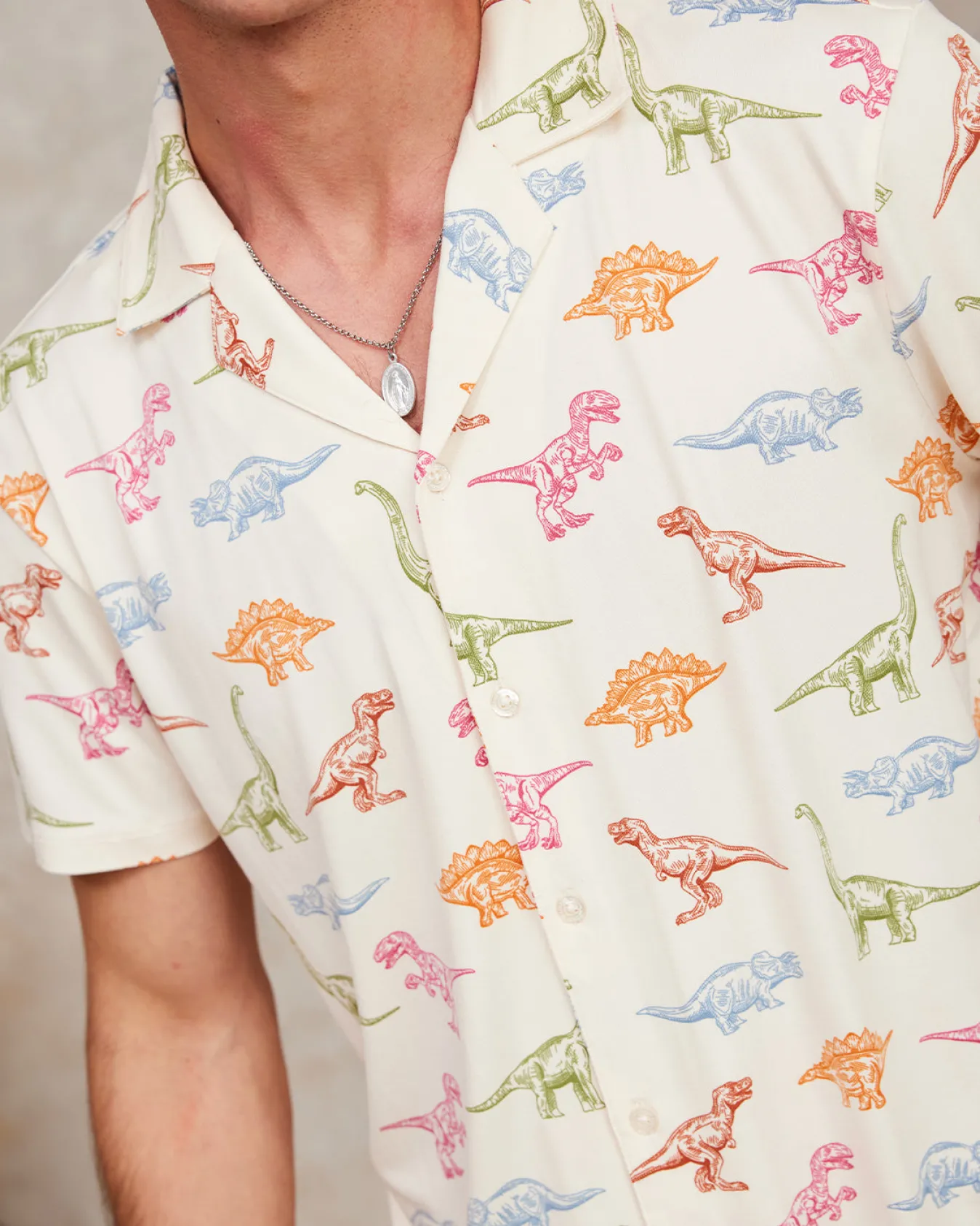 Dinosaur Print Long Pyjama Set