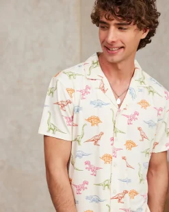 Dinosaur Print Long Pyjama Set