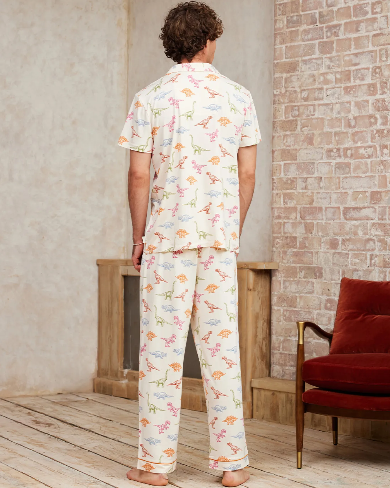 Dinosaur Print Long Pyjama Set